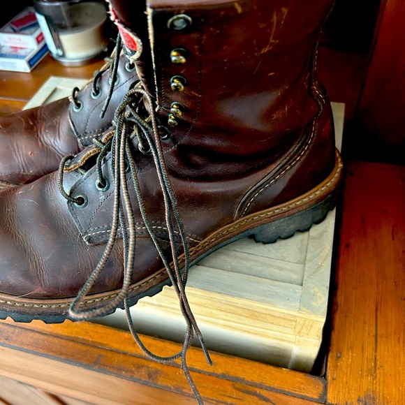 Heritage Irish Setter/Red Wing 8” lug soled(resoleable) boots. Make date 1/12 - Picture 5 of 6
